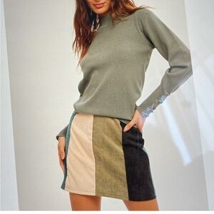 NWT Hem & Thread Multicolor Panel Mini Skirt